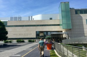 Entrance of the museum from the parking deck.